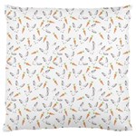 Cute Bunnies and carrots pattern, light colored theme Large Cushion Case (Two Sides)