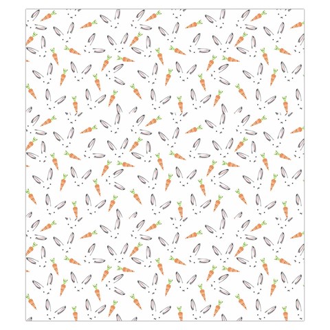 Cute Bunnies and carrots pattern, light colored theme Drawstring Pouch (Medium) from ArtsNow.com Front