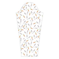 Cute Bunnies and carrots pattern, light colored theme Long Sleeve Velvet V Left Sleeve
