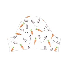 Cute Bunnies and carrots pattern, light colored theme Kids  Short Sleeve Velvet Dress from ArtsNow.com Left Sleeve