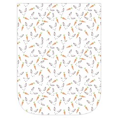 Cute Bunnies and carrots pattern, light colored theme Waist Pouch (Large) from ArtsNow.com Front Pocket