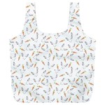 Cute Bunnies and carrots pattern, light colored theme Full Print Recycle Bag (XXXL)