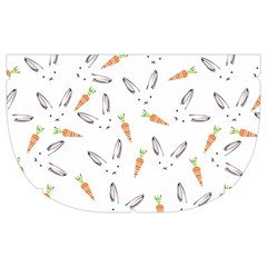 Cute Bunnies and carrots pattern, light colored theme Make Up Case (Medium) from ArtsNow.com Side Left