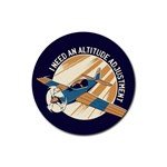 Airplane - I Need Altitude Adjustement Rubber Coaster (Round) 