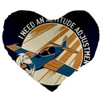 Airplane - I Need Altitude Adjustement Large 19  Premium Heart Shape Cushions