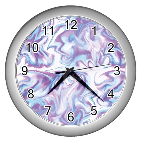 Tie Diy Diys Retro Batic Design Wall Clock (Silver) from ArtsNow.com Front