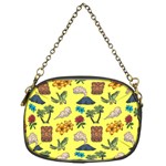 Tropical Island Tiki Parrots, Mask And Palm Trees Chain Purse (One Side)
