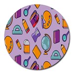Back To School And Schools Out Kids Pattern Round Mousepads