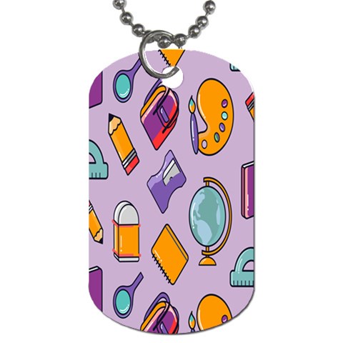 Back To School And Schools Out Kids Pattern Dog Tag (Two Sides) from ArtsNow.com Front