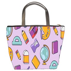 Back To School And Schools Out Kids Pattern Bucket Bag from ArtsNow.com Back