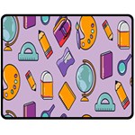 Back To School And Schools Out Kids Pattern Double Sided Fleece Blanket (Medium) 