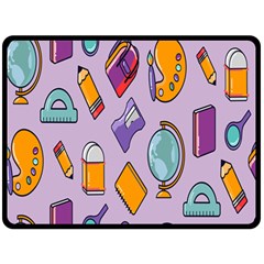 Back To School And Schools Out Kids Pattern Double Sided Fleece Blanket (Large)  from ArtsNow.com 80 x60  Blanket Back