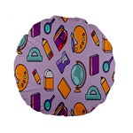 Back To School And Schools Out Kids Pattern Standard 15  Premium Flano Round Cushions