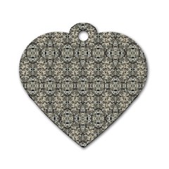 Steampunk Camouflage Design Print Dog Tag Heart (Two Sides) from ArtsNow.com Front