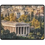 Athens Aerial View Landscape Photo Double Sided Fleece Blanket (Medium) 