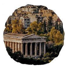 Athens Aerial View Landscape Photo Large 18  Premium Flano Round Cushions from ArtsNow.com Front