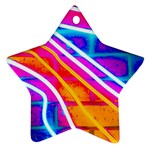 Pop Art Neon Wall Star Ornament (Two Sides)
