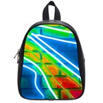 Pop Art Neon Wall School Bag (Small)