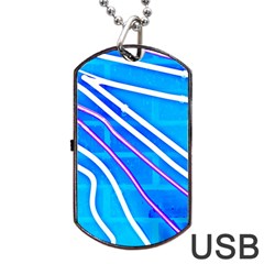 Pop Art Neon Wall Dog Tag USB Flash (Two Sides) from ArtsNow.com Back