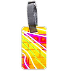 Pop Art Neon Wall Luggage Tag (two sides) from ArtsNow.com Back