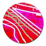 Pop Art Neon Wall Round Mousepads