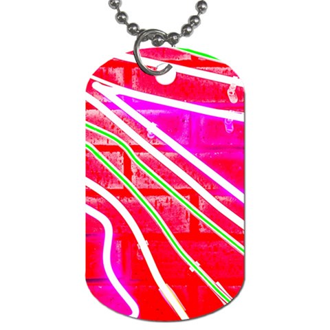Pop Art Neon Wall Dog Tag (Two Sides) from ArtsNow.com Front