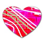 Pop Art Neon Wall Heart Mousepads