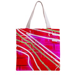 Pop Art Neon Wall Zipper Grocery Tote Bag from ArtsNow.com Front