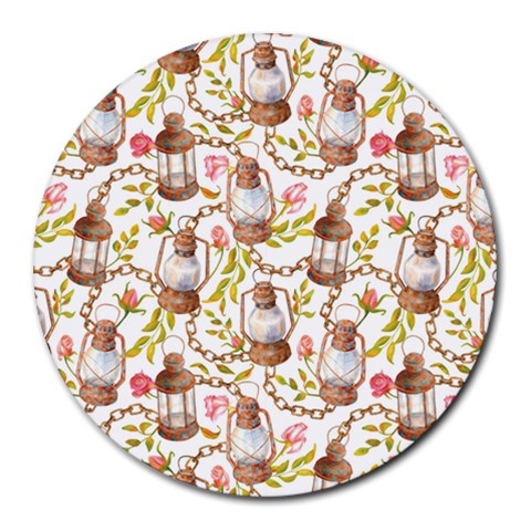 Latterns Pattern Round Mousepads from ArtsNow.com Front