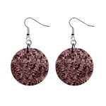 Red Leaves Photo Pattern Mini Button Earrings