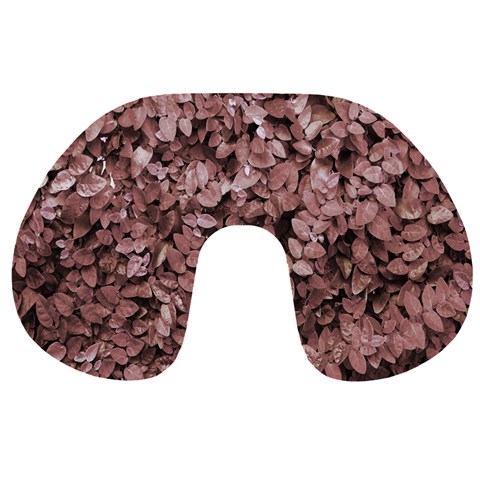 Red Leaves Photo Pattern Travel Neck Pillow from ArtsNow.com Front