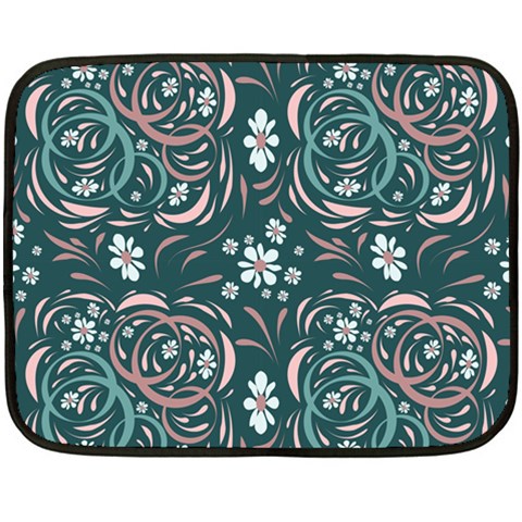 Folk flowers art pattern Floral abstract surface design  Seamless pattern Fleece Blanket (Mini) from ArtsNow.com 35 x27  Blanket