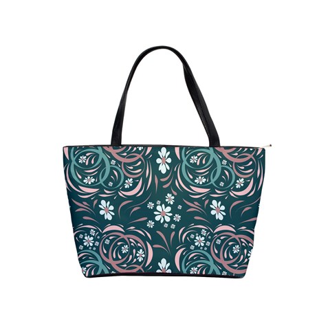 Folk flowers art pattern Floral abstract surface design  Seamless pattern Classic Shoulder Handbag from ArtsNow.com Front
