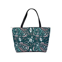 Folk flowers art pattern Floral abstract surface design  Seamless pattern Classic Shoulder Handbag from ArtsNow.com Back