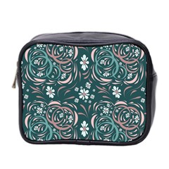 Folk flowers art pattern Floral abstract surface design  Seamless pattern Mini Toiletries Bag (Two Sides) from ArtsNow.com Front