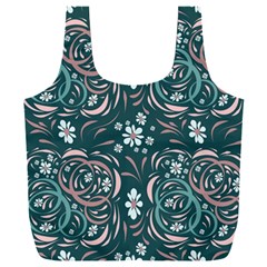Folk flowers art pattern Floral abstract surface design  Seamless pattern Full Print Recycle Bag (XXL) from ArtsNow.com Back