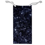 Geometric Dark Blue Abstract Print Pattern Jewelry Bag