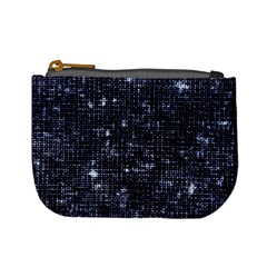 Geometric Dark Blue Abstract Print Pattern Mini Coin Purse from ArtsNow.com Front