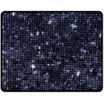Geometric Dark Blue Abstract Print Pattern Fleece Blanket (Medium) 