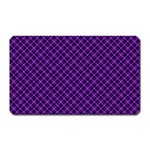 Purple, black and yellow color plaid, retro tartan pattern Magnet (Rectangular)