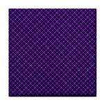 Purple, black and yellow color plaid, retro tartan pattern Face Towel