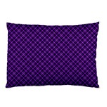 Purple, black and yellow color plaid, retro tartan pattern Pillow Case
