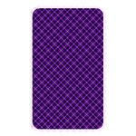 Purple, black and yellow color plaid, retro tartan pattern Memory Card Reader (Rectangular)