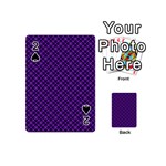 Purple, black and yellow color plaid, retro tartan pattern Playing Cards 54 Designs (Mini)