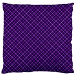 Purple, black and yellow color plaid, retro tartan pattern Standard Flano Cushion Case (One Side)