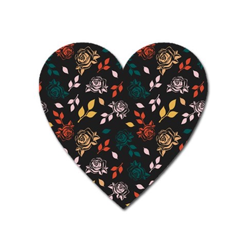 Rose Floral Heart Magnet from ArtsNow.com Front