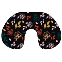 Rose Floral Travel Neck Pillow from ArtsNow.com Back