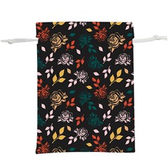 Rose Floral  Lightweight Drawstring Pouch (XL) from ArtsNow.com Front