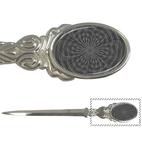 Abstract spirals, spiral abstraction, gray color, graphite Letter Opener from ArtsNow.com Front