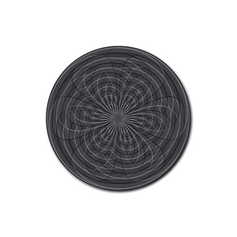 Abstract spirals, spiral abstraction, gray color, graphite Rubber Coaster (Round)  from ArtsNow.com Front